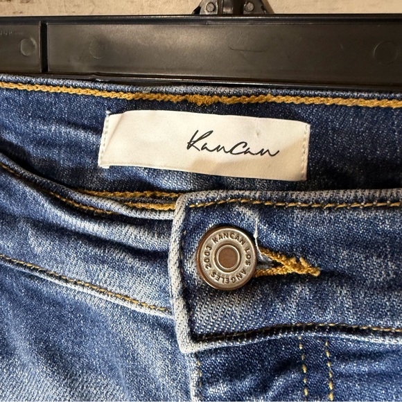 Kancan Tucker Ankle Skinny Jeans Size 15/31 Frayed Hems - Picture 3 of 5